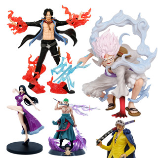 ฟิกเกอร์วันพีช ฟิกเกอร์ One Piece Action Figure Gear 5 Luffy Zoro Sanji Ace Doll Marko Hawkeye Boa Hancock Katakuri ของขวัญวันเกิด