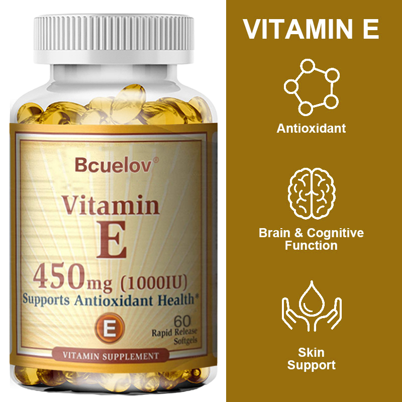 Vitamin E 450mg วิตามินอี บำรุงผิวพรรณ คืนความอ่อนเยาว์ 60/120 แคปซูล
