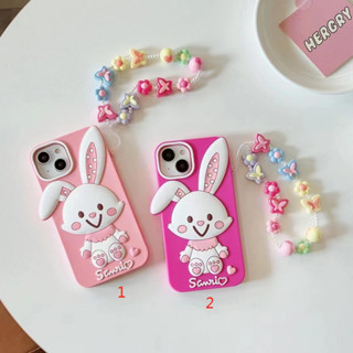 เคสโทรศัพท์มือถือ ซิลิโคนนุ่ม ลายกระต่าย สําหรับ Iphone 14 7p 8p 11 12 13 13Pro 13ProMAX