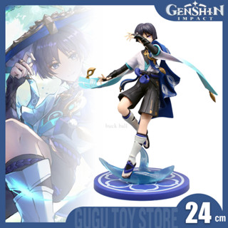 โมเดลฟิกเกอร์ PVC รูปปั้นอนิเมะ Genshin Impact Wanderer Gk Kawaii Wanderer ขนาด 24 ซม. พร้อมกล่องของขวัญ สําหรับตกแต่งห้องสะสม