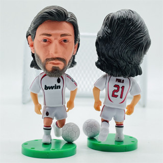 Soccerwe ฟิกเกอร์ตุ๊กตา รูปดาวฟุตบอล ความสูง 7 ซม. 2006 Season AC Milan Player 21 Andrea Pirlo