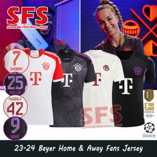 【SFS】เสื้อยืดกีฬาแขนสั้น ลายทีมฟุตบอล Bayern SOCCER 23-24 คุณภาพสูง ไซซ์ S-4XL