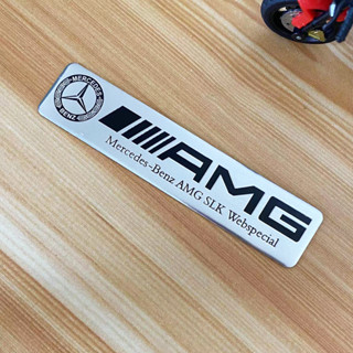 *พร้อมส่ง * สติกเกอร์อลูมิเนียม ลายตราสัญลักษณ์ AMG 3D สําหรับติดตกแต่งรถยนต์ Mercedes Benz