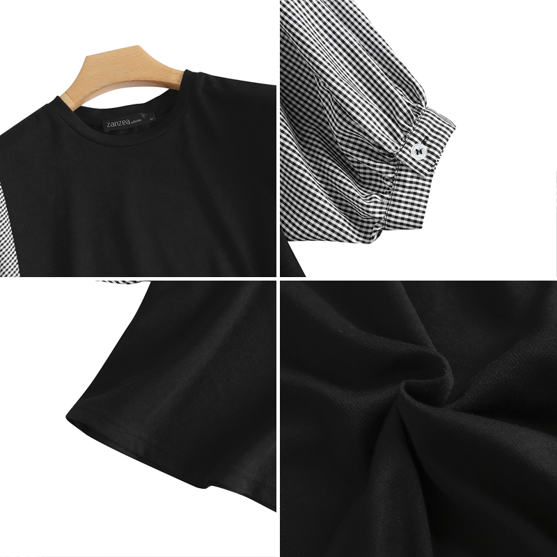 Zanzea เสื้อเบลาส์ถัก ลายสก๊อต สไตล์เกาหลี สําหรับผู้หญิง - รูปที่ 6