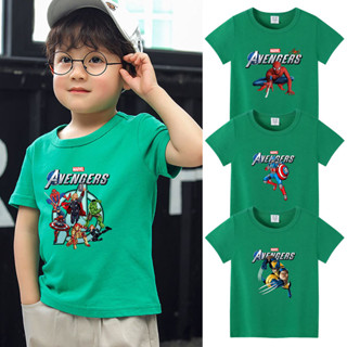 เสื้อยืดแขนสั้น พิมพ์ลาย Marvel Spider-Man เหมาะกับของขวัญวันเกิด แฟชั่นฤดูร้อน สําหรับเด็กผู้ชาย