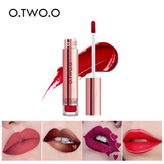 O.two.o ลิปกลอส เนื้อแมตต์ กันน้ํา ติดทนนาน สีสดใส เคลือบริมฝีปาก แต่งหน้า ลิควิดลิปสติก วางเครื่องสําอาง otwoo