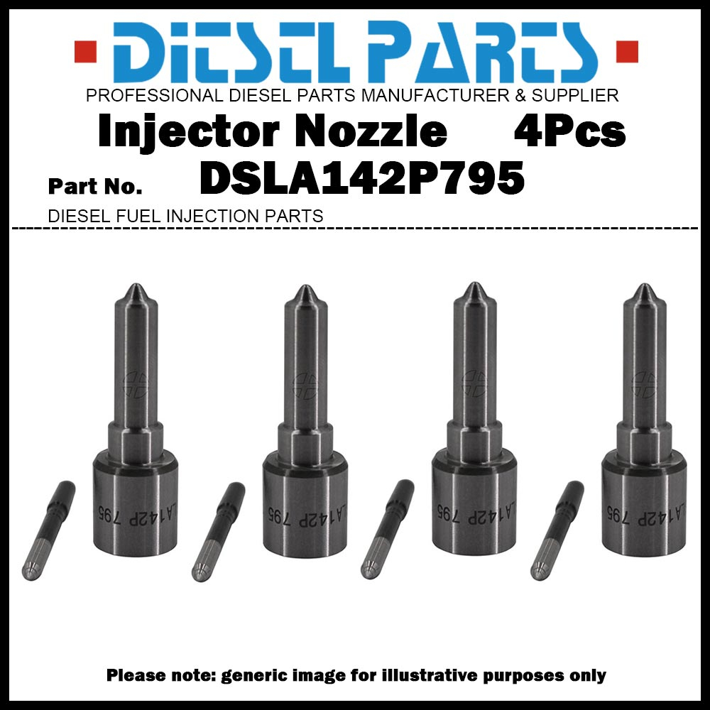 หัวฉีดหัวฉีดน้ํามันเชื้อเพลิงรางทั่วไป 4x 0433175196 DSLA142P795 สําหรับ Peugeot 206 306 406 Expert 