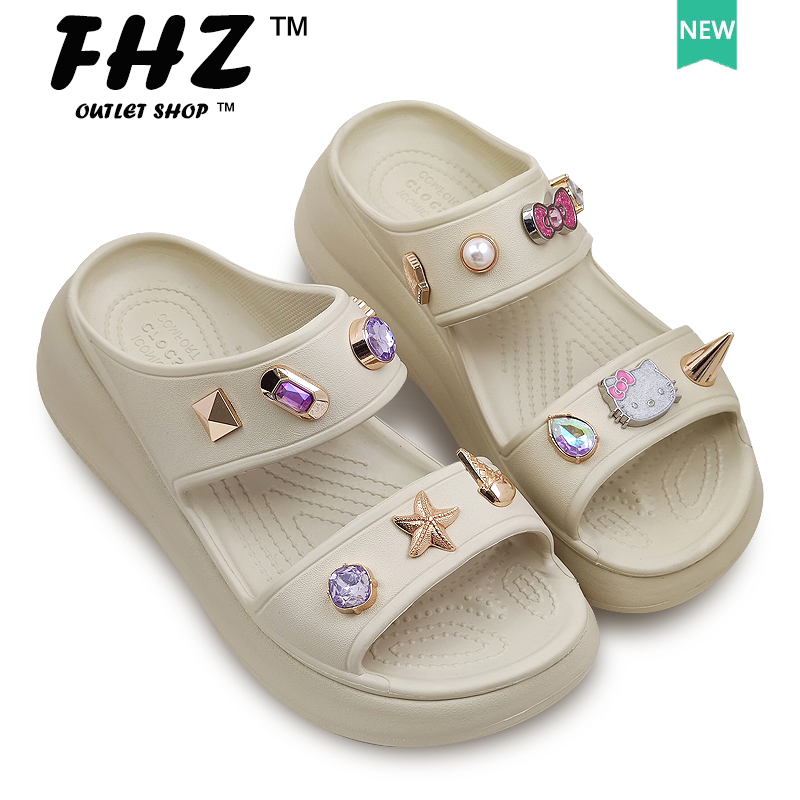 Fhz™ Crocs Charms Jibbitz ที่เสียบรองเท้า โลหะ สร้างสรรค์ DIY สําหรับผู้หญิง และผู้ชาย