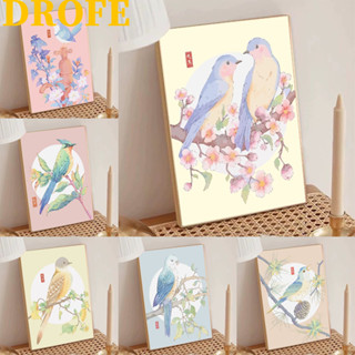 Drofe ระบายสีตามตัวเลข รูปนก 20×30 ซม. พร้อมกรอบรูป ระบายสีตามตัวเลข diy