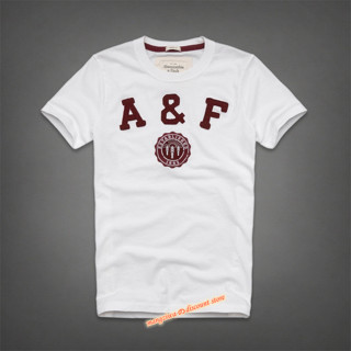 เสื้อยืดแขนสั้น พิมพ์ลาย Abercrombie &amp; Fitch สําหรับผู้ชาย