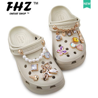 Fhz™Jibbitz ที่เสียบรองเท้า Cro โลหะ สร้างสรรค์ DIY สําหรับผู้หญิง และผู้ชาย