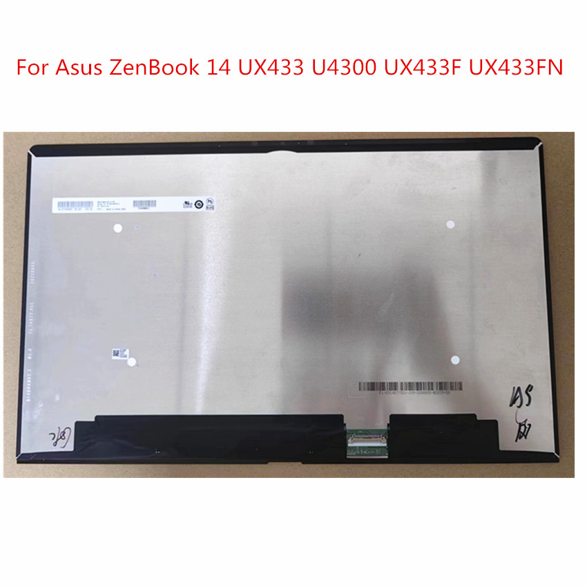 14 นิ้วสําหรับ Asus ZenBook 14 UX433 U4300 UX433F UX433FN UX434F UX434FA FHD B140HAN03.2 จอแสดงผล LCD แผง LED ด้านหน้าฝาครอบกระจก