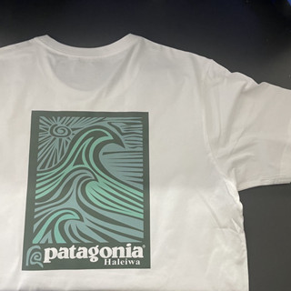 เสื้อยืดแขนสั้นลําลอง ผ้าฝ้าย พิมพ์ลายภูเขา Patagonia สไตล์วินเทจ สําหรับผู้ชาย และผู้หญิง