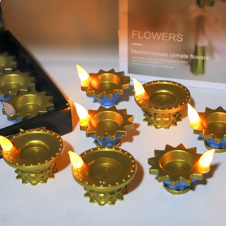 Diwali โคมไฟเทียน LED ขนาดเล็ก สําหรับตกแต่ง