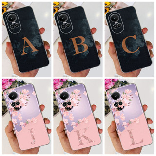 เคสโทรศัพท์ซิลิโคน TPU แบบนิ่ม พิมพ์ลายตัวอักษร หรูหรา สําหรับ OPPO Reno10 5G CPH2531 Reno 10 5G 2023