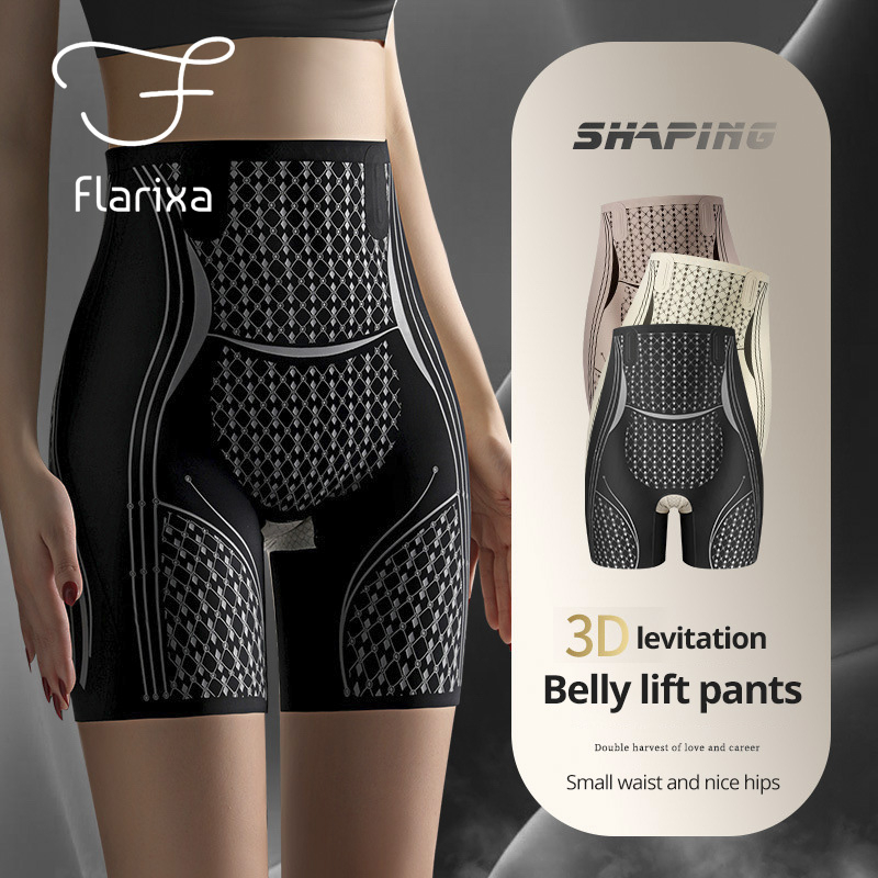 Flarixa 3D กางเกงขาสั้นความปลอดภัยไร้รอยต่อสําหรับผู้หญิงยกสะโพกกางเกง Shaper เอวสูง Shaping ชุดชั้นใน Tummy Butt Lift กางเกงบ็อกเซอร์กระชับสัดส่วน Body Shaper