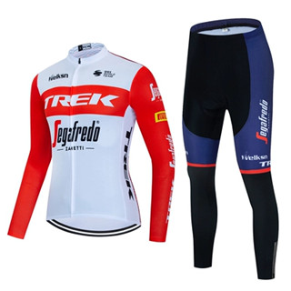 Trek TREK เสื้อกีฬาแขนยาว และกางเกงขายาว สําหรับขี่จักรยานเสือภูเขา