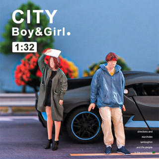 โมเดลฟิกเกอร์เรซิ่น 1/32 DIorama City Garage ของเล่นสําหรับเด็ก