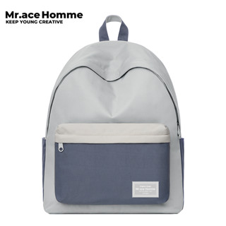 Mr. ace Homme Ash blue series Backpack กระเป๋าเป้สะพายหลัง กระเป๋านักเรียน ใส่คอมพิวเตอร์ได้ เหมาะกับฤดูร้อน สําหรับ Schoolbagผู้ชาย และผู้หญิง