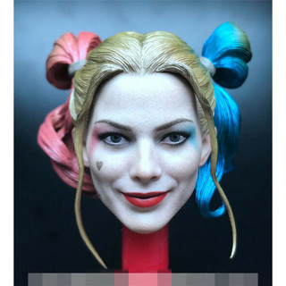 หัวหุ่นฟิกเกอร์ 1:6 Joker Harley Quinn Prisoner Head Sculpt Female สําหรับ 12 นิ้ว PH TBL