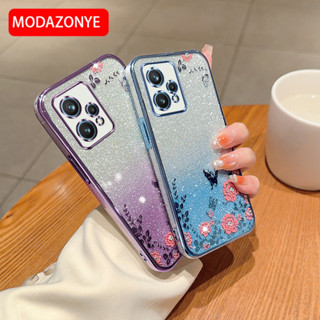 เคสมือถือ แบบนิ่ม ลายดอกไม้ ผีเสื้อ กลิตเตอร์ สําหรับ OnePlus Nord CE 2 Lite 5G OnePlus Nord CE 2 Lite 5G