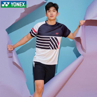 Yonex เสื้อกีฬาแบดมินตัน แขนสั้น แบบแห้งเร็ว สําหรับผู้ใหญ่ นักเรียน ฝึกซ้อมปิงปอง ฤดูร้อน