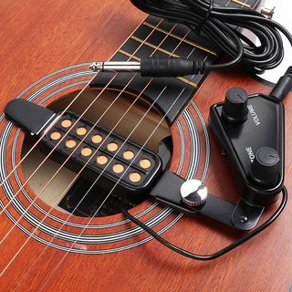 12-HOLE GUITAR PICKUP กีต้าร์โปร่ง ปิ๊กอัพกีตาร์โปร่ง ปิ๊กอัพกีต้าร์โปร่ง ปรับระดับเสียงได้ ปิ๊กอัพกีตาร์ กี