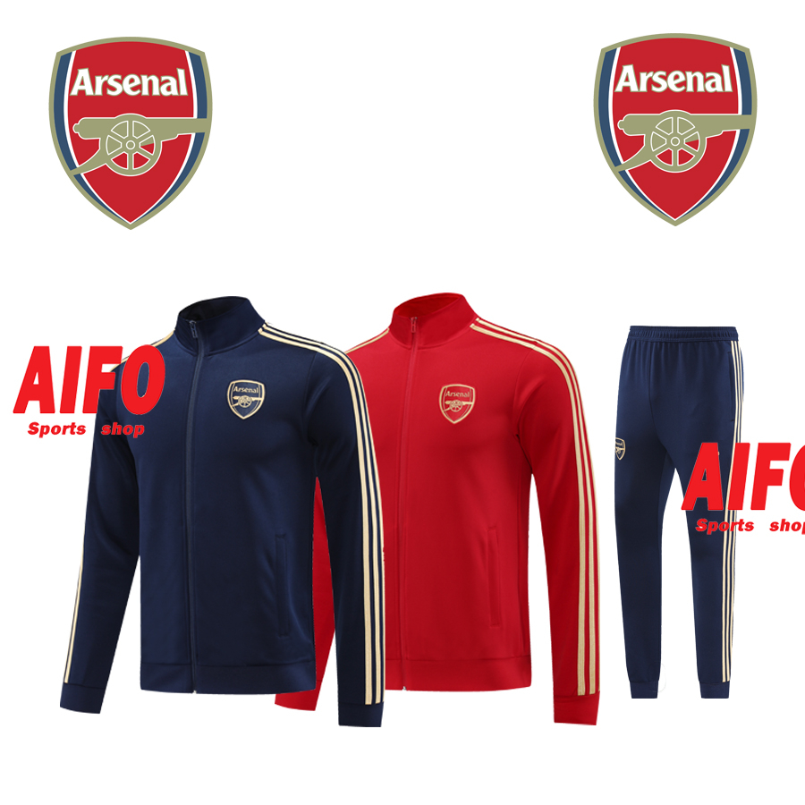 Arsenal เสื้อแจ็กเก็ต แขนยาว สีแดง สีฟ้า เหมาะกับการเล่นกีฬาฟุตบอล สําหรับผู้ชาย 2023