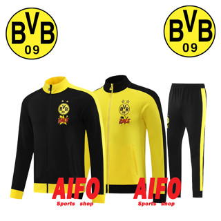 Bvb เสื้อแจ็กเก็ตแขนยาว กางเกงกีฬา เสื้อฟุตบอล สําหรับผู้ชาย 2023