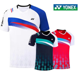 Yonex ชุดกีฬาแบดมินตัน แขนสั้น สําหรับเด็กผู้ชาย และผู้หญิง