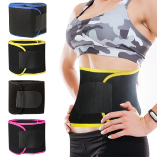 Globetrotter COD【สินค้าเฉพาะจุด】Velcro Corset กีฬาซาวน่าเข็มขัดเอวยางยืดเทรนเนอร์โยคะ Sweatband กระชับสัดส่วนเอว Cinch Shaper สําหรับผู้หญิงผู้ชาย