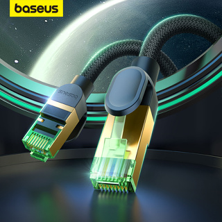 Baseus สายเคเบิลเครือข่ายอีเธอร์เน็ต LAN CAT8 40Gbps 2000Mhz RJ45 ความเร็วสูง (สายถัก)