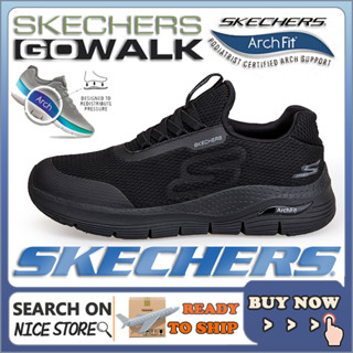 [รองเท้าผ้าใบผู้ชาย ไซซ์ 40-48]] Skechers_Go-walk Arch-fit รองเท้าผ้าใบ ข้อสั้น สําหรับผู้ชาย