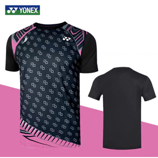 Yonex เสื้อกีฬาแบดมินตัน คอกลม แขนสั้น แบบแห้งเร็ว สําหรับเด็กผู้ชาย และผู้หญิง