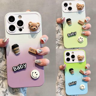 เคส 3 มิติ iphone 11 pro max 13 pro max 12 pro max 14 pro max เคสนิ่ม สีเขียว iphone 11 pro 13 pro 12 pro 14 pro เคสสีฟ้า iphone 11 14 13 12 เคสสีม่วง