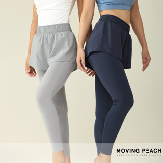 Moving PEACH กางเกงเลกกิ้ง ระบายอากาศ แห้งเร็ว พร้อมกระเป๋า 2 in 1 สําหรับผู้หญิง ใส่เล่นโยคะ วิ่ง ฟิตเนส ALJ