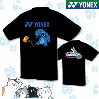 Yonex เสื้อยืดแบดมินตัน แขนสั้น ผ้าตาข่าย ระบายอากาศ แห้งเร็ว สําหรับผู้ชาย และผู้หญิง