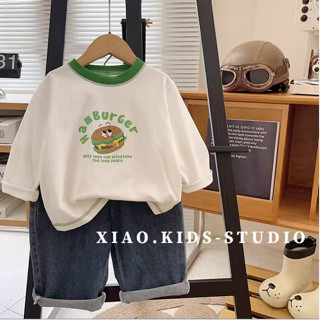 พร้อมส่ง เสื้อยืดแขนยาว ผ้าฝ้ายแท้ ขนาดเล็ก แฟชั่นฤดูใบไม้ผลิ และฤดูใบไม้ร่วง สําหรับเด็กผู้ชาย และเด็กผู้หญิง