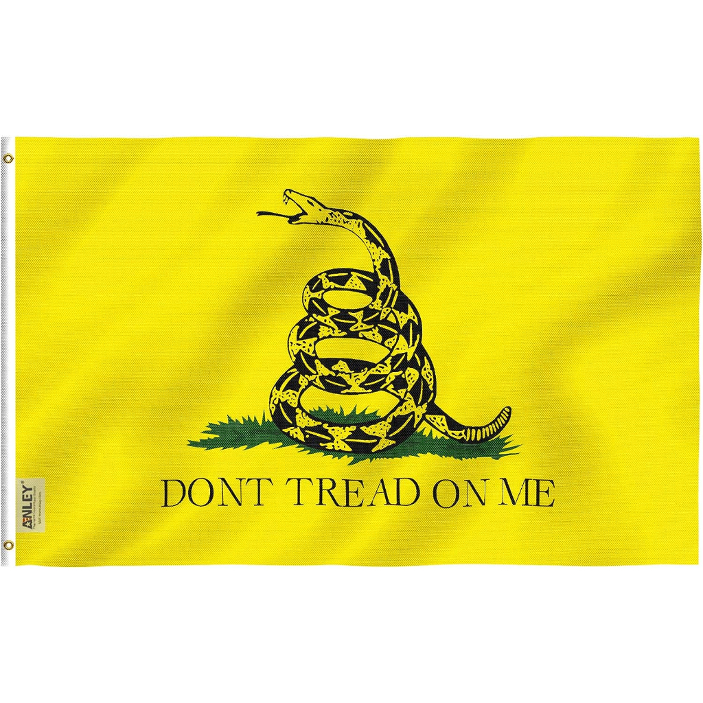 Anley ธงโพลีเอสเตอร์ ลาย Don't Tread On Me ขนาด 3x5 ฟุต