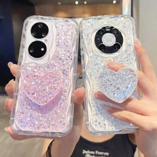 เคสโทรศัพท์มือถือ แบบนิ่ม ลายหัวใจ มีป็อบอัพ สําหรับ Huawei Nova4 Nova5Pro P40 P50 P30 Mate40Pro Mate20 30Pro P40 P60Pro