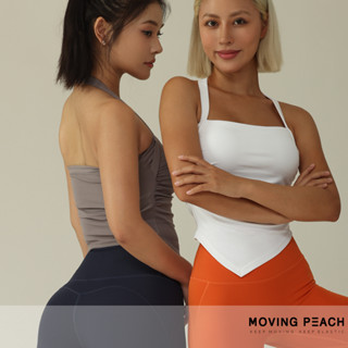 Moving PEACH เสื้อกล้าม ระบายอากาศ กึ่งคงที่ สําหรับผู้หญิง ใส่เล่นโยคะ ยิม EVF