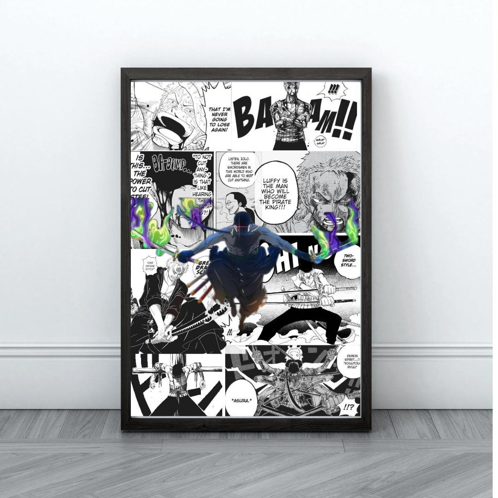 โปสเตอร์ภาพวาดผ้าใบ รูปการ์ตูนอนิเมะ One Piece Luffy รูปที่ 4