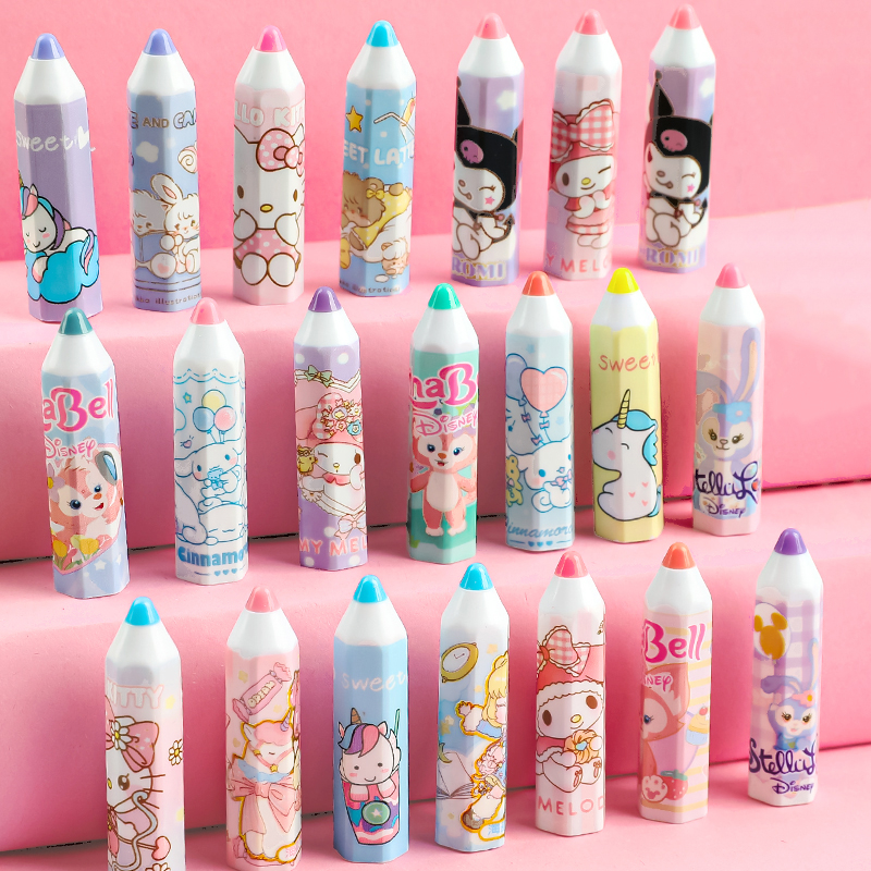 4 ชิ้น / เซต การ์ตูน ปากกา ฝาครอบ สากล ดินสอ เคสป้องกัน ที่ขยายดินสอ เครื่องเขียนนักเรียน อุปกรณ์การเรียน WJ156