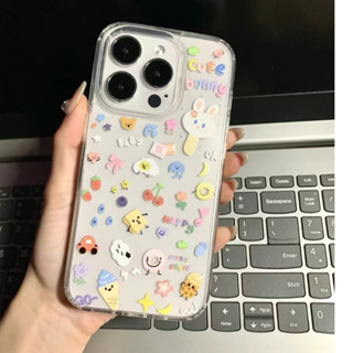 ใหม่ เคสป้องกันโทรศัพท์มือถือ แบบนิ่ม ลายการ์ตูนกระต่าย กันกระแทก สําหรับ Apple Iphone 14 14Promax 13 11 12 x xs max 4M5P