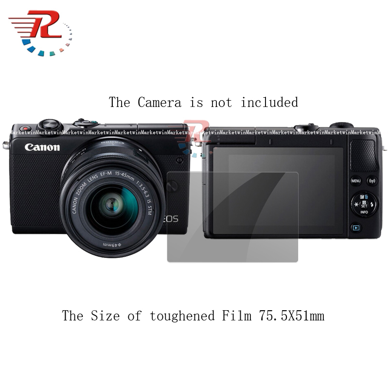 ฟิล์มกระจกนิรภัยกันรอยหน้าจอกล้อง HD สําหรับ Canon EOS M100