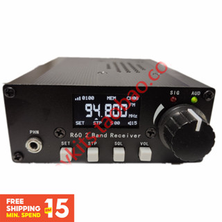 ⭐⭐⭐ใหม่ R60FM 88-108MHz Air Band 118-136MHz ตัวรับสัญญาณวิทยุ PLL แปลงความถี่ทุติยภูมิ Diy วิทยุการบิน + เคส