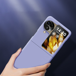 เคสโทรศัพท์มือถือ แบบบางพิเศษ สีพื้น สําหรับ OPPO FIND N3 FLIP
