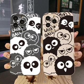 เคสโทรศัพท์มือถือ ขอบสี่เหลี่ยม ลาย Lack Ball สําหรับ Xiaomi Redmi Note 12 12S 4G Pro 5G 9S 9A 12C