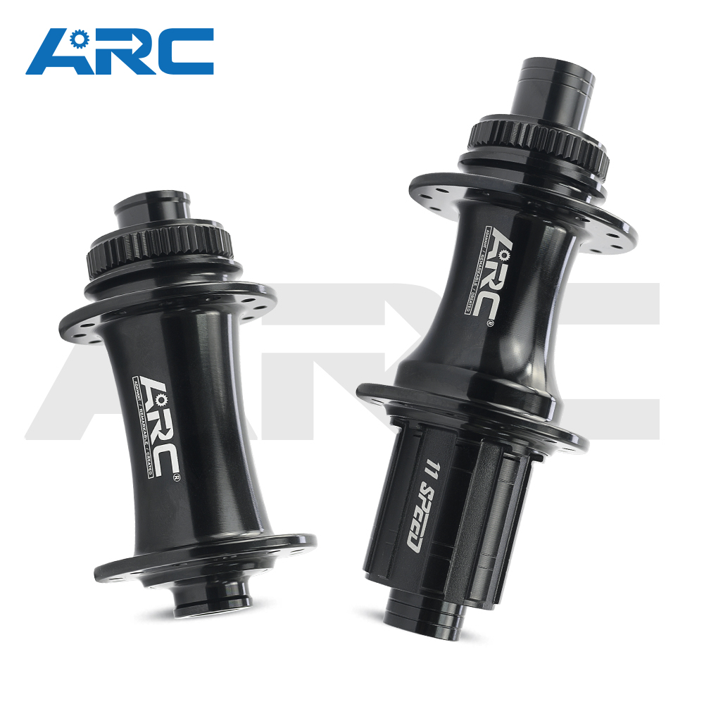 Hub ARC MT046F/R Center Lock สำหรับจักรยาน รองรับความเร็ว Shimano และ SRAM XDR พร้อมหลุมด้านหน้า 12x100 มม.และด้านหลัง 12x142 มม.
