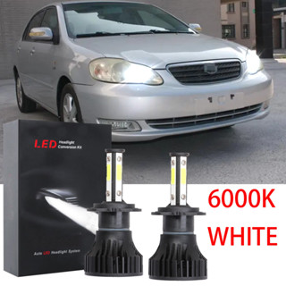 ชุดหลอดไฟหน้า LED 6000K สีขาว สําหรับ Toyota Altis E120 2000-2006 LHL CG X15 1 คู่